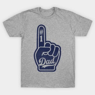 Number One Dad baseball style white T-Shirt